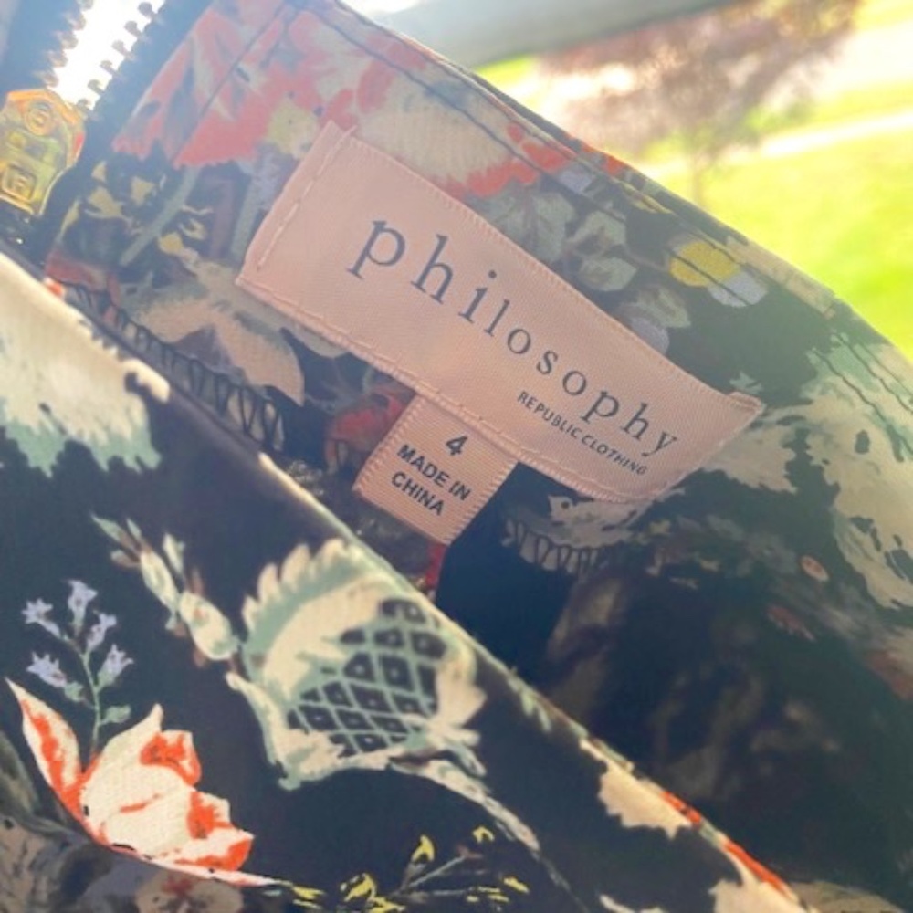 Philosophy floral pencil skirt